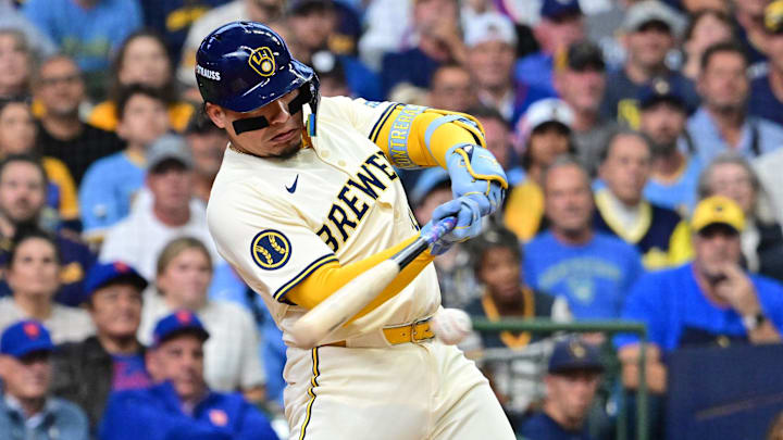 Milwaukee Brewers catcher William Contreras Milwaukee Brewers catcher William Contreras