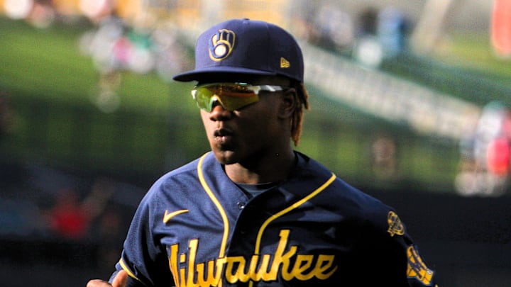 Milwaukee Brewers prospect Jesus Made runs off the field during the spring breakout game on March 17, 2025.