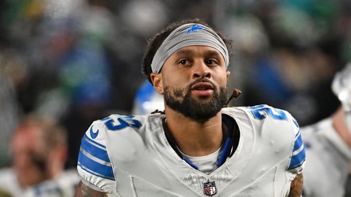 Nov 16, 2025; Philadelphia, Pennsylvania, USA; Detroit Lions cornerback Avonte Maddox (29) runs off the field at halftime against the Philadelphia Eagles at Lincoln Financial Field. Mandatory Credit: Eric Hartline-Imagn Images Nov 16, 2025; Philadelphia, Pennsylvania, USA; Detroit Lions cornerback Avonte Maddox (29) runs off the field at halftime against the Philadelphia Eagles at Lincoln Financial Field. Mandatory Credit: Eric Hartline-Imagn Images