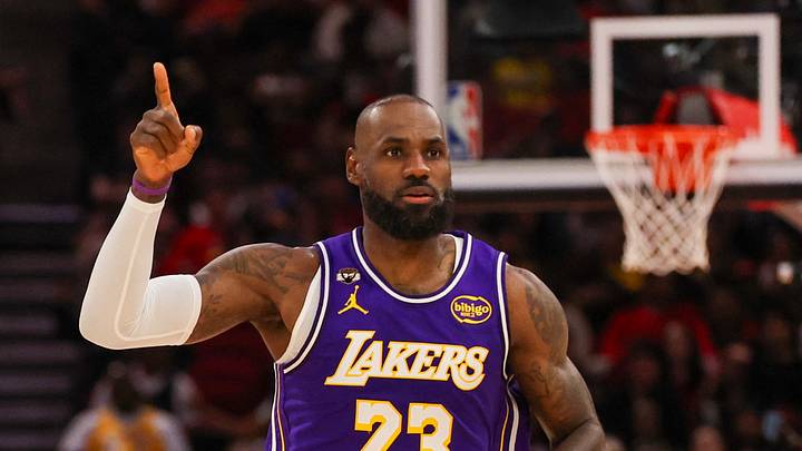 Mar 18, 2026; Houston, Texas, USA; Los Angeles Lakers forward LeBron James (23) reacts to his basket against the Houston Rockets in the second quarter at Toyota Center. Mandatory Credit: Thomas Shea-Imagn Images Mar 18, 2026; Houston, Texas, USA; Los Angeles Lakers forward LeBron James (23) reacts to his basket against the Houston Rockets in the second quarter at Toyota Center. Mandatory Credit: Thomas Shea-Imagn Images
