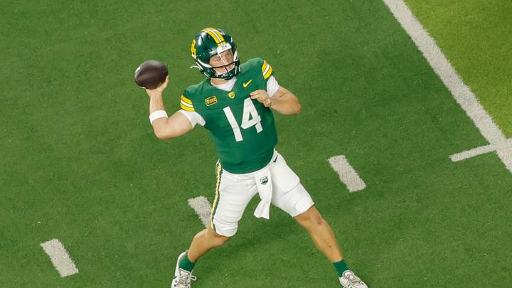 Sep 12, 2026; Waco, Texas, USA; Baylor Bears quarterback Edward Griffin (14) throws a pass against the Prairie View A&M Panthers during the second half at McLane Stadium. Mandatory Credit: Chris Jones-Imagn Images Sep 12, 2026; Waco, Texas, USA; Baylor Bears quarterback Edward Griffin (14) throws a pass against the Prairie View A&M Panthers during the second half at McLane Stadium. Mandatory Credit: Chris Jones-Imagn Images