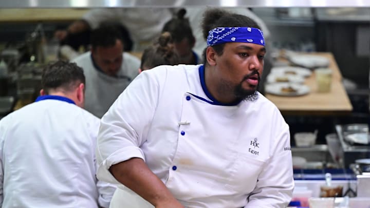 HELL'S KITCHEN: Contestant Egypt in the HELL'S KITCHEN “Homesick In Hell” episode airing Thursday, Oct. 24 (8:00- 9:01 PM ET/PT) on FOX. CR: FOX. ©2024 FOX Media LLC.