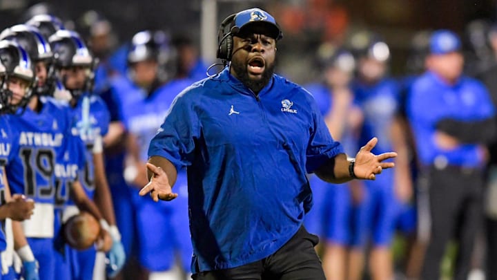 Montgomery Catholic head football coach Kirk Johnson has gone 40-0 in four regular seasons with the Knights and is preparing his team for a run at a second straight Alabama high school football state championship as the team begins AHSAA Class 5A postseason play this week.