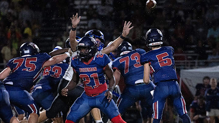 Deane Bozeman competes against Arnold in Panama City, Fla., Sept. 6, 2024. Arnold won the game 42-34, starting the football season 3-0 for the first time in nearly a decade. (Tyler Orsburn/News Herald)