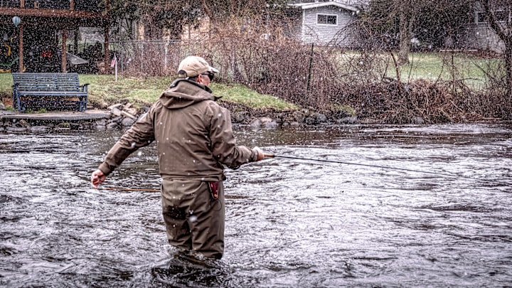 Bad weather can lead to good fishing and no crowds. 