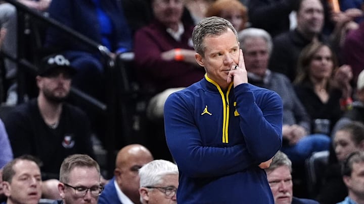 Michigan Wolverines head coach Dusty May Mandatory Credit: Ron Chenoy-Imagn Images