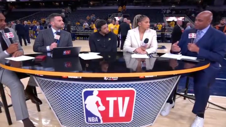 Haliburton joined the NBA TV desk and debated Charles Barkley after Game 3