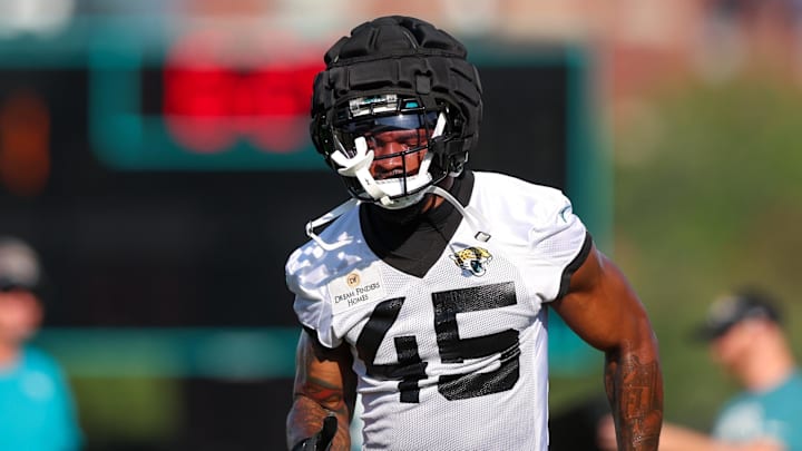 Jul 26, 2023; Jacksonville, FL, USA;  Jacksonville Jaguars linebacker K'Lavon Chaisson (45).
