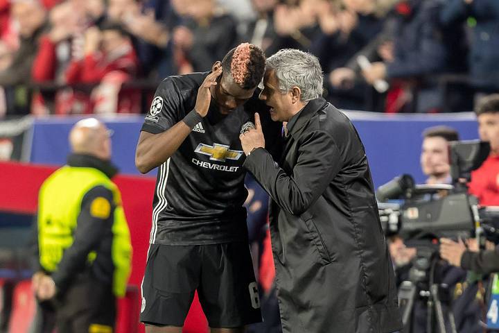 José Mourinho and Paul Pogba