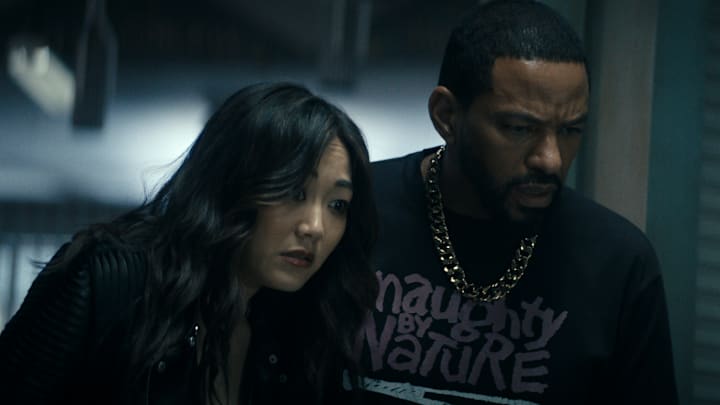 Karen Fukuhara (Kimiko), Laz Alonso (Mother's Milk) in The Boys Season 5. Courtesy Of Prime