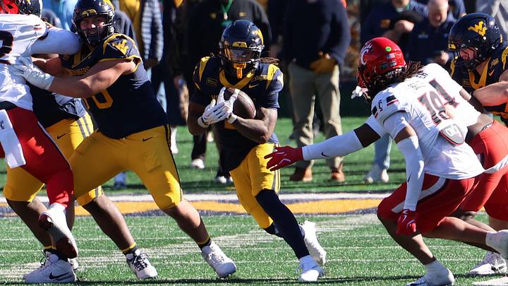 West Virginia University running back Cam Cook West Virginia University running back Cam Cook