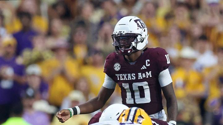 Sep 26, 2026; Baton Rouge, Louisiana, USA; Texas A&M Aggies quarterback Marcel Reed (10) calls a play during the first quarter against the LSU Tigers at Tiger Stadium. Mandatory Credit: Stephen Lew-Imagn Images Sep 26, 2026; Baton Rouge, Louisiana, USA; Texas A&M Aggies quarterback Marcel Reed (10) calls a play during the first quarter against the LSU Tigers at Tiger Stadium. Mandatory Credit: Stephen Lew-Imagn Images