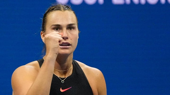 Aryna Sabalenka beat Qinwen Zheng in straight sets during the first round of the WTA Finals. Aryna Sabalenka beat Qinwen Zheng in straight sets during the first round of the WTA Finals.