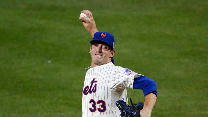 Matt Harvey pitching during the 84th MLB All-Star game 