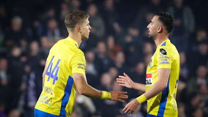 Luka Vuskovic in action for KVC Westerlo