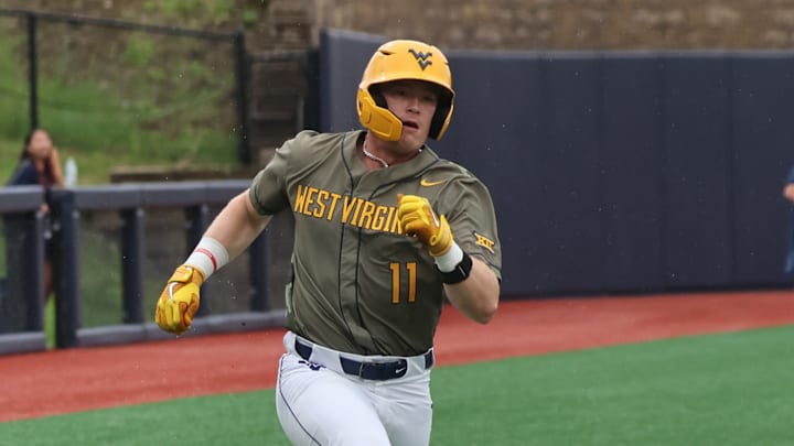 West Virginia University infielder Sam White
