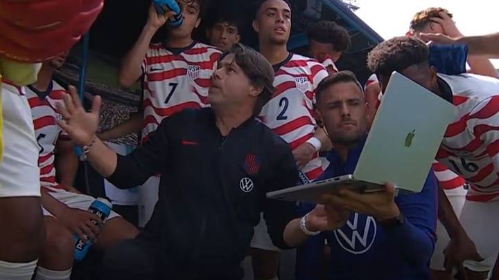 FIFA has not determined whether teams can use laptops during hydration breaks, as the USMNT did on Sunday. FIFA has not determined whether teams can use laptops during hydration breaks, as the USMNT did on Sunday.