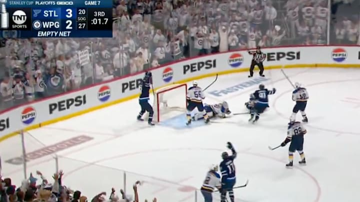 The Jets scored the game-tying goal with 1.7 seconds remaining 