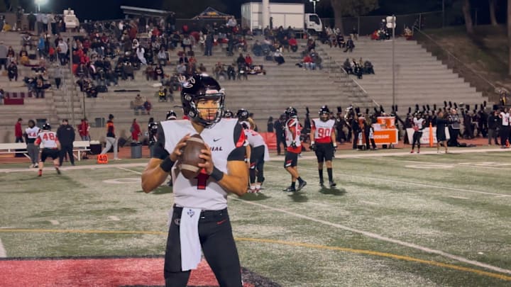 Corona Centennial QB Husan Longstreet guided the Huskies to a big Division 1 playoff victory Friday night over Mission Viejo. Corona Centennial QB Husan Longstreet guided the Huskies to a big Division 1 playoff victory Friday night over Mission Viejo.