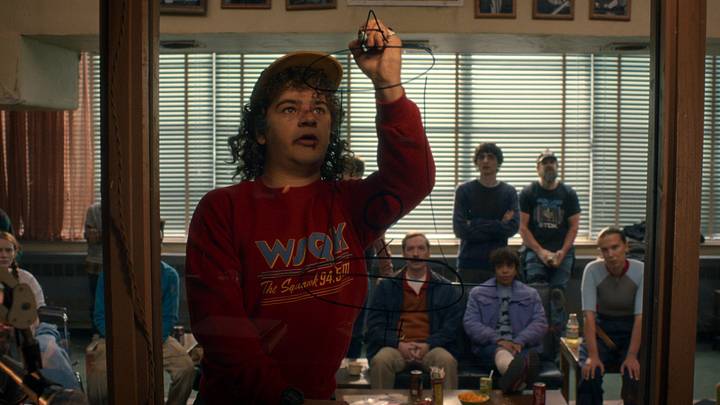 STRANGER THINGS: SEASON 5. Gaten Matarazzo as Dustin Henderson in Stranger Things: Season 5. Cr. COURTESY OF NETFLIX © 2025 STRANGER THINGS: SEASON 5. Gaten Matarazzo as Dustin Henderson in Stranger Things: Season 5. Cr. COURTESY OF NETFLIX © 2025