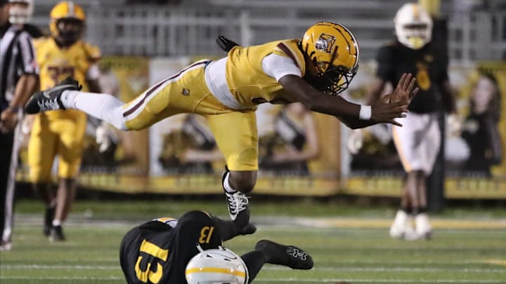 Action from the Class 2A-District 10 championship game between Bishop Verot and Glades Central at Bishop Verot on Thursday, Nov. 7, 2024. Bishop Verot won.