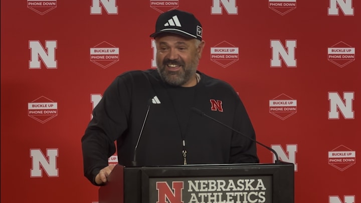 Nebraska coach Matt Rhule said the offensive line has been one of the highlights this spring.