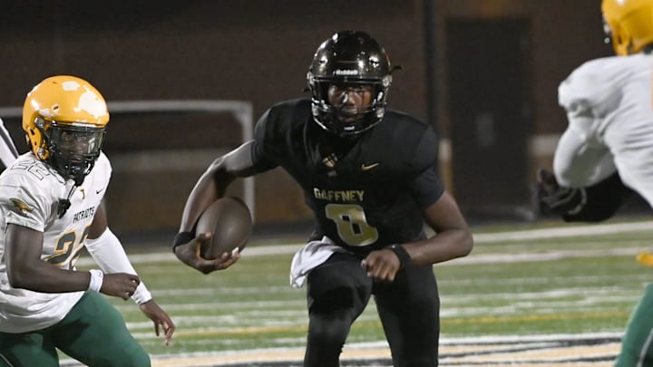 The suspension of Gaffney quarterback Jayvon Gilmore has been reduced from two games to two quarters by the SCHSL appeliate committee. The Arkansas commit was ejected in the third quarter of Gaffney's Sept. 23 game against Boiling Springs.