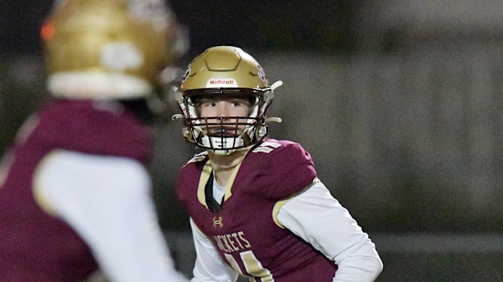 St. Augustine High quarterback Locklan Hewlett (11) is one of 23 verbal commitments to the USF Class of 2025. 