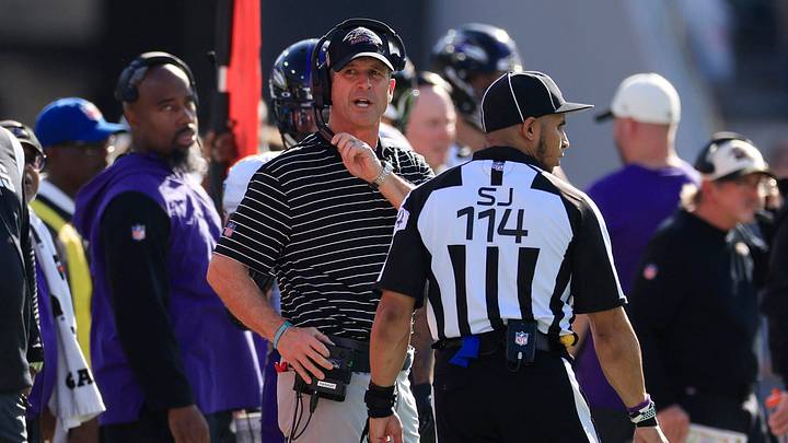Baltimore Ravens head coach John Harbaugh looks on during the second quarter of a regular season NFL football matchup Sunday, Nov. 27, 2022 at TIAA Bank Field in Jacksonville. The Jaguars edged the Ravens 28-27. [Corey Perrine/Florida Times-Union]

Jki 112722 Nfl Ravens Jags Cp 101