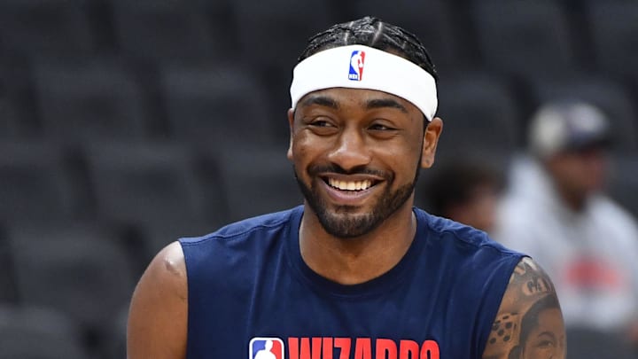 Mar 6, 2020; Washington, District of Columbia, USA; Washington Wizards guard John Wall (2) on the court before the game between the Washington Wizards and the Atlanta Hawks at Capital One Arena. Mandatory Credit: Brad Mills-Imagn Images