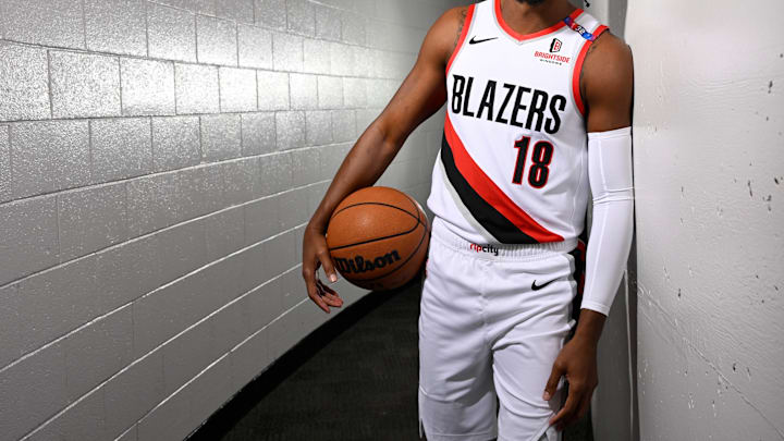 Sep 30, 2024; Portland, Oregon, USA; Portland Trail Blazers guard Devonte Graham (18). Mandatory Credit: Troy Wayrynen-Imagn Images