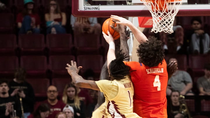 The Florida State mens basketball team competes to win their second matchup of the season against the Clemson Tigers at Donald L. Tucker Civic Center Saturday, Feb. 15 2025.
