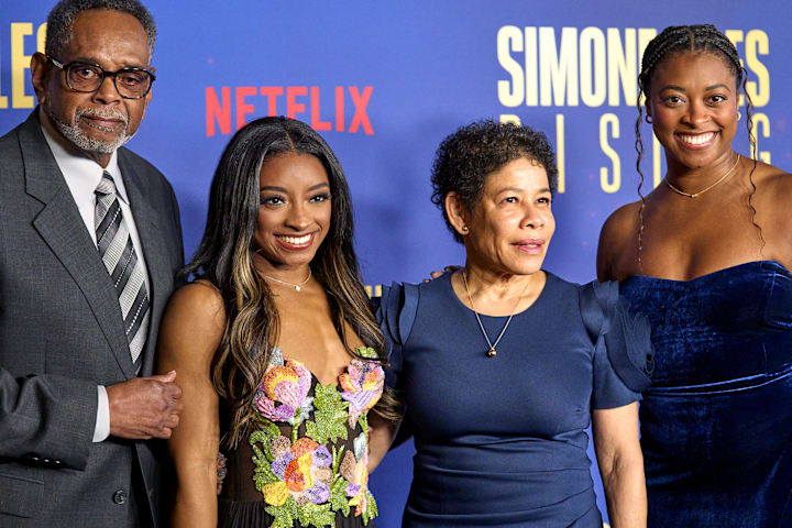 Biles and her family Biles and her family