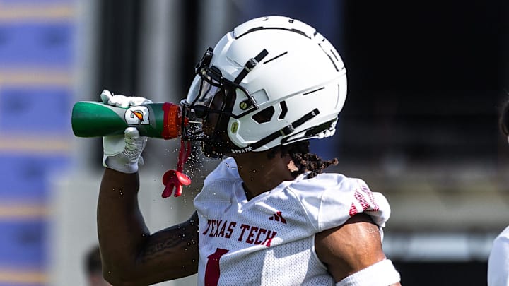 Texas Tech’s Micah Hudson practices for the fall season, Wednesday, July 31, 2024 at the Sports Performance Center.