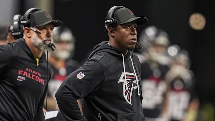 Atlanta Falcons head coach Raheem Morris