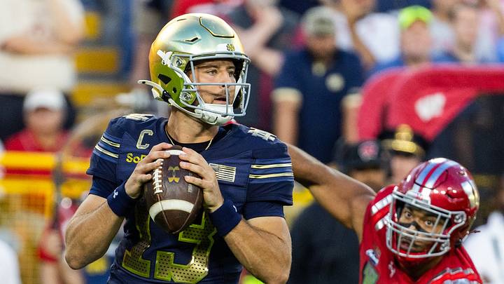 Notre Dame Fighting Irish quarterback CJ Carr Notre Dame Fighting Irish quarterback CJ Carr