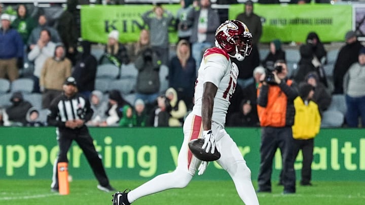 Birmingham Stallion wide receiver Justyn Ross caught the game-winning touchdown late in the fourth quarter in the first game in the inaugural United Football League season in Louisville, Kentucky at Lynn Family Stadium. March 27, 2026.