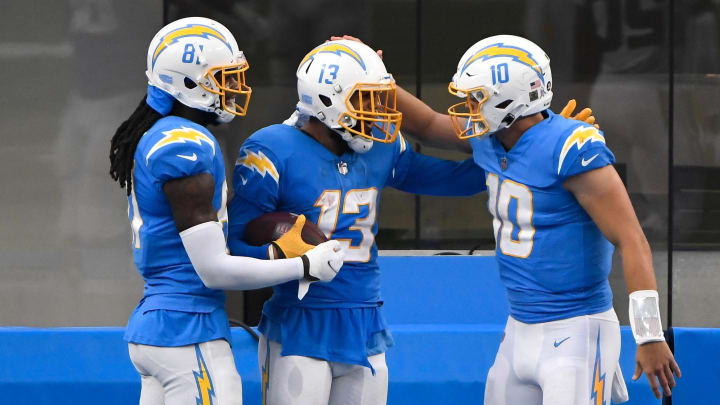 Nov 22, 2020; Inglewood, California, USA; Los Angeles Chargers wide receiver Keenan Allen (13)