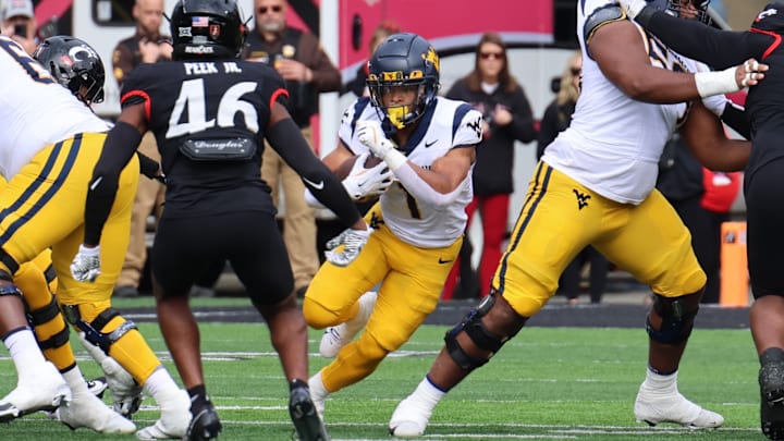 West Virginia University running back Jahiem White West Virginia University running back Jahiem White