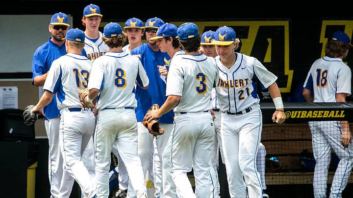 Dubuque Wahlert pitcher Ryan Brosius (3) gets welcomed by teammates after closing out an inning during a Class 3A state baseball championship game against Marion, Saturday, July 31, 2021, at Duane Banks Field in Iowa City, Iowa.
210731 Wahlert Marion Bb 010 Jpg Dubuque Wahlert pitcher Ryan Brosius (3) gets welcomed by teammates after closing out an inning during a Class 3A state baseball championship game against Marion, Saturday, July 31, 2021, at Duane Banks Field in Iowa City, Iowa.
210731 Wahlert Marion Bb 010 Jpg