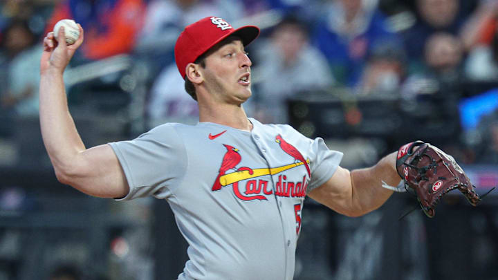 Apr 17, 2025; New York City, New York, USA; St. Louis Cardinals starting pitcher Andre Pallante (53) delivers a pitch during the first inning against the New York Mets at Citi Field. Mandatory Credit: Vincent Carchietta-Imagn Images Apr 17, 2025; New York City, New York, USA; St. Louis Cardinals starting pitcher Andre Pallante (53) delivers a pitch during the first inning against the New York Mets at Citi Field. Mandatory Credit: Vincent Carchietta-Imagn Images