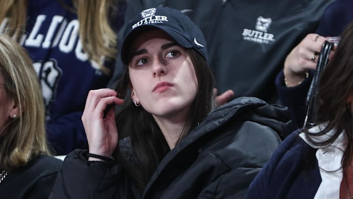 Jan 4, 2025; Queens, New York, USA; Indiana Fever guard Caitlin Clark at Carnesecca Arena. Jan 4, 2025; Queens, New York, USA; Indiana Fever guard Caitlin Clark at Carnesecca Arena.