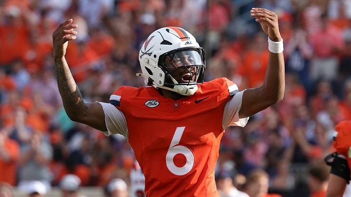 Aug 29, 2026; Charlottesville, Virginia, USA; Virginia Cavaliers safety Brandyn Hillman (6) gestures to the crowd during the game against the North Carolina State Wolfpack at Scott Stadium. Mandatory Credit: Greg Atkins-Imagn Images Aug 29, 2026; Charlottesville, Virginia, USA; Virginia Cavaliers safety Brandyn Hillman (6) gestures to the crowd during the game against the North Carolina State Wolfpack at Scott Stadium. Mandatory Credit: Greg Atkins-Imagn Images