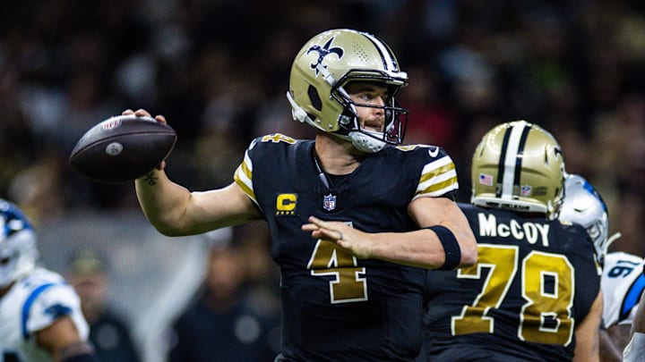 New Orleans Saints quarterback Derek Carr.