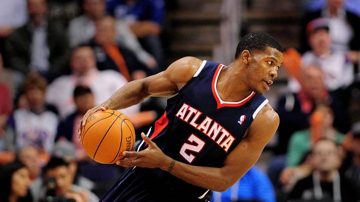 Feb. 15, 2012; Phoenix, AZ, USA; Atlanta Hawks guard Joe Johnson (2) against the Phoenix Suns at the US Airways Center. The Hawks defeated the Suns 101-99. Mandatory Credit: Jennifer Stewart-USA TODAY Sports. Feb. 15, 2012; Phoenix, AZ, USA; Atlanta Hawks guard Joe Johnson (2) against the Phoenix Suns at the US Airways Center. The Hawks defeated the Suns 101-99. Mandatory Credit: Jennifer Stewart-USA TODAY Sports.