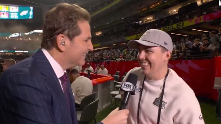 Peter Schrager and Kellen Moore on Super Bowl Opening Night. Peter Schrager and Kellen Moore on Super Bowl Opening Night.