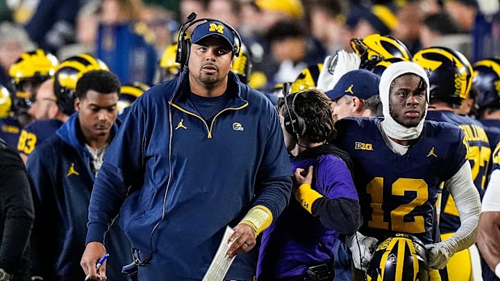 Michigan offensive line coach Grant Newsome Michigan offensive line coach Grant Newsome