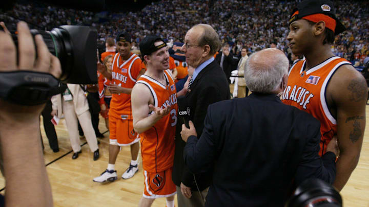 Carmelo Anthony and other former Syracuse basketball players weigh in on legendary Jim Boeheim, who will be honored Saturday.