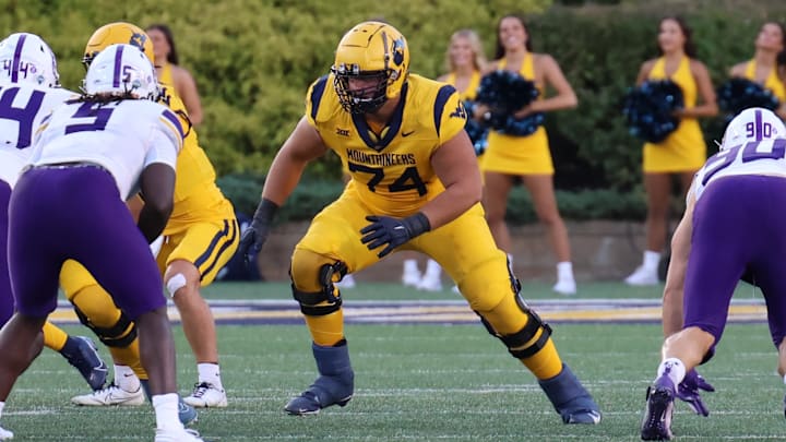 West Virginia University offensive lineman Wyatt Milum.