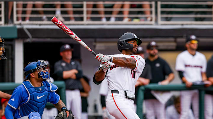 Georgia outfielder/infielder Robbie Burnett (10) during Georgia’s game against Kentucky at Foley Field in Athens, Ga., on Saturday, March 15, 2025. (Conor Dillon/UGAAA)